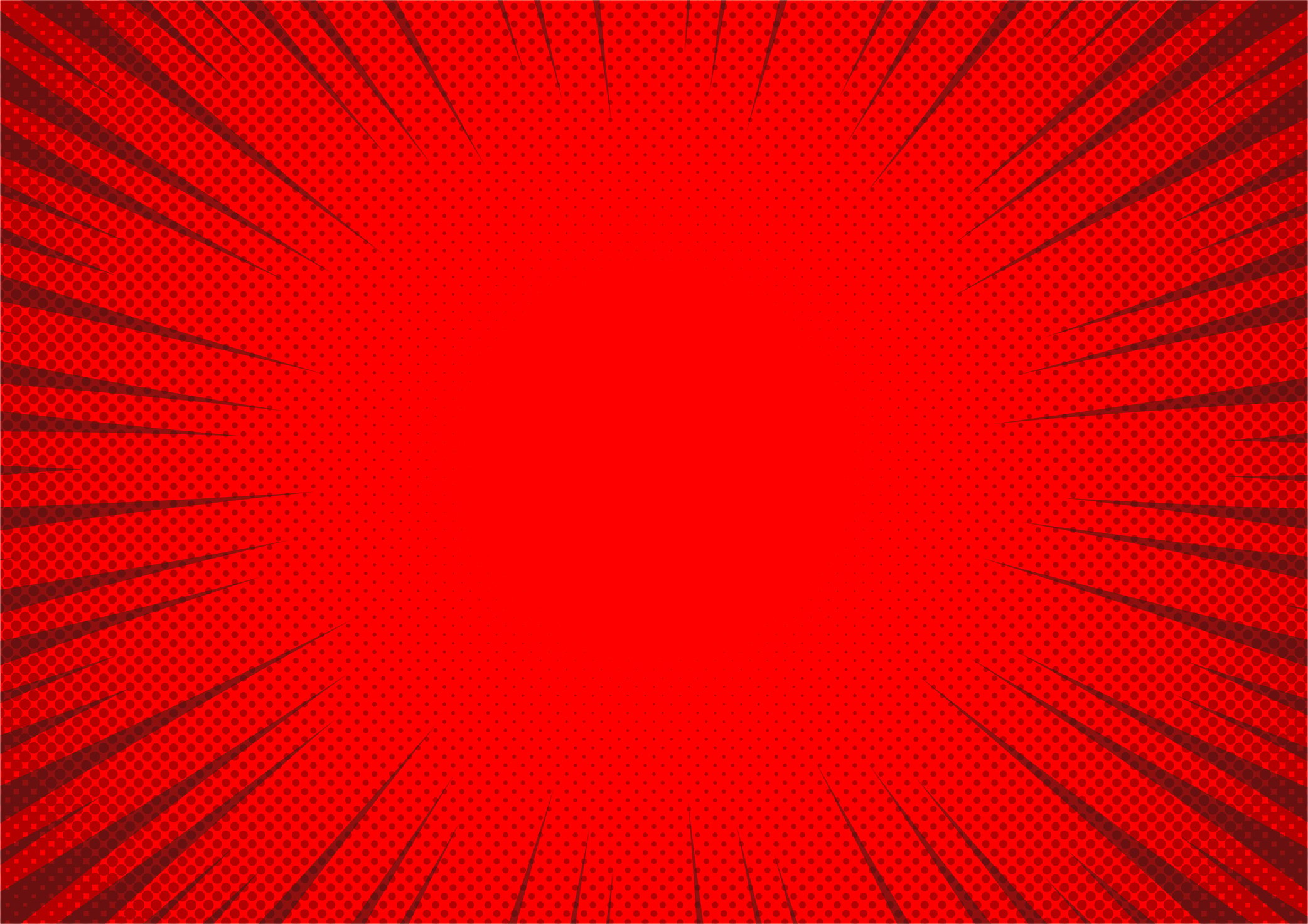 Abstract Red Comic Background Cartoon Style. Sunlight.